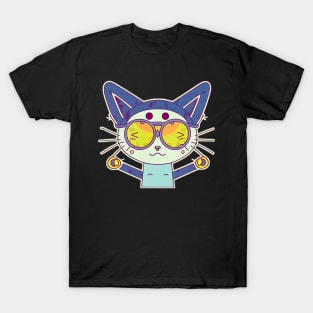 Cat cute sticker styles Galaxy T-Shirt